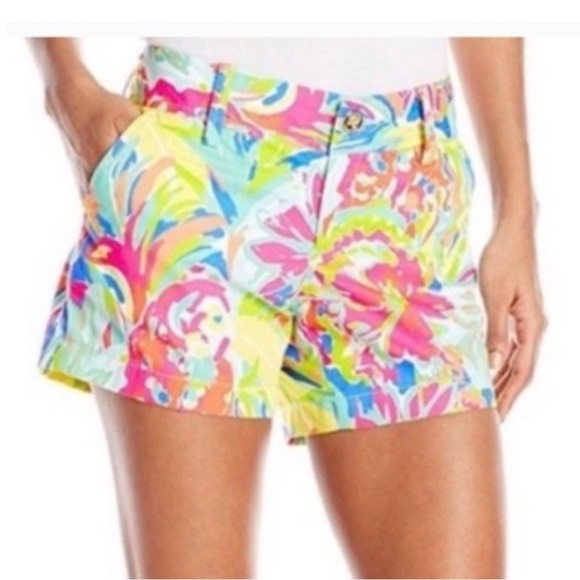 Lilly Pulitzer size 0 The Callahan shorts 100% cotton Casa Banana resort - Picture 1 of 11